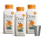 Dose for Your Liver Cleanse Detox &amp; Repair, 16oz Bottle, 3 Pack | Organic Milk Thistle Liver Supplement with Turmeric, Dandelion, Ginger, Orange, Supports Healthy Liver Function