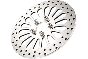 BLCYANUE 11.8'' Rear Brake Rotor replace for Harley Davidson Touring Road Glide, Road King, Street Glide, Ultra Limited 2008 2009 2010 2011 2012 2013 2014 2015 Mirror-Polished Stainless Steel Rotors