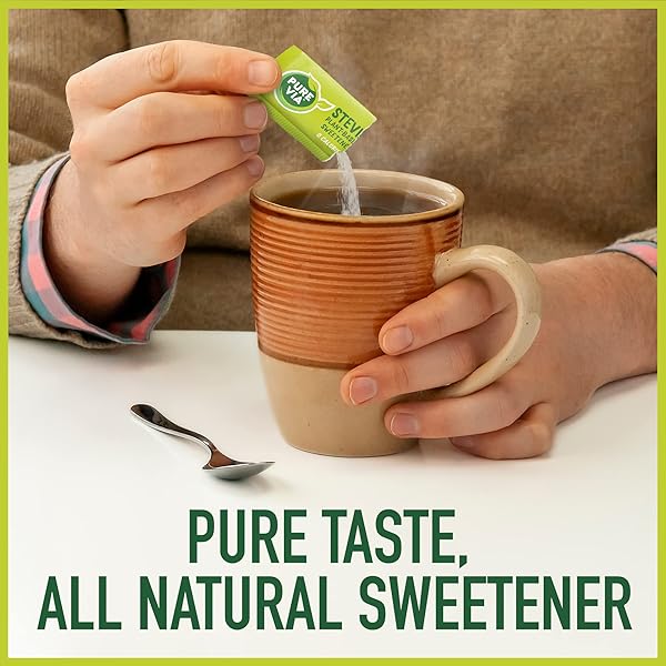 PURE VIA STEVIA SWEETENER PACKETS, SUGAR SUBSTITUTE, NATURAL SWEETENER, ZERO CALORIE NATURAL SWEETENER PACKETS, 1,000 COUNT
