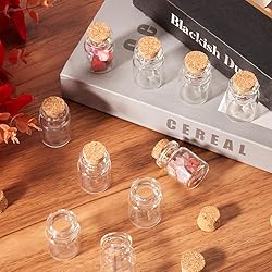 CRASPIRE 35Pcs Small Glass Bottles with Cork