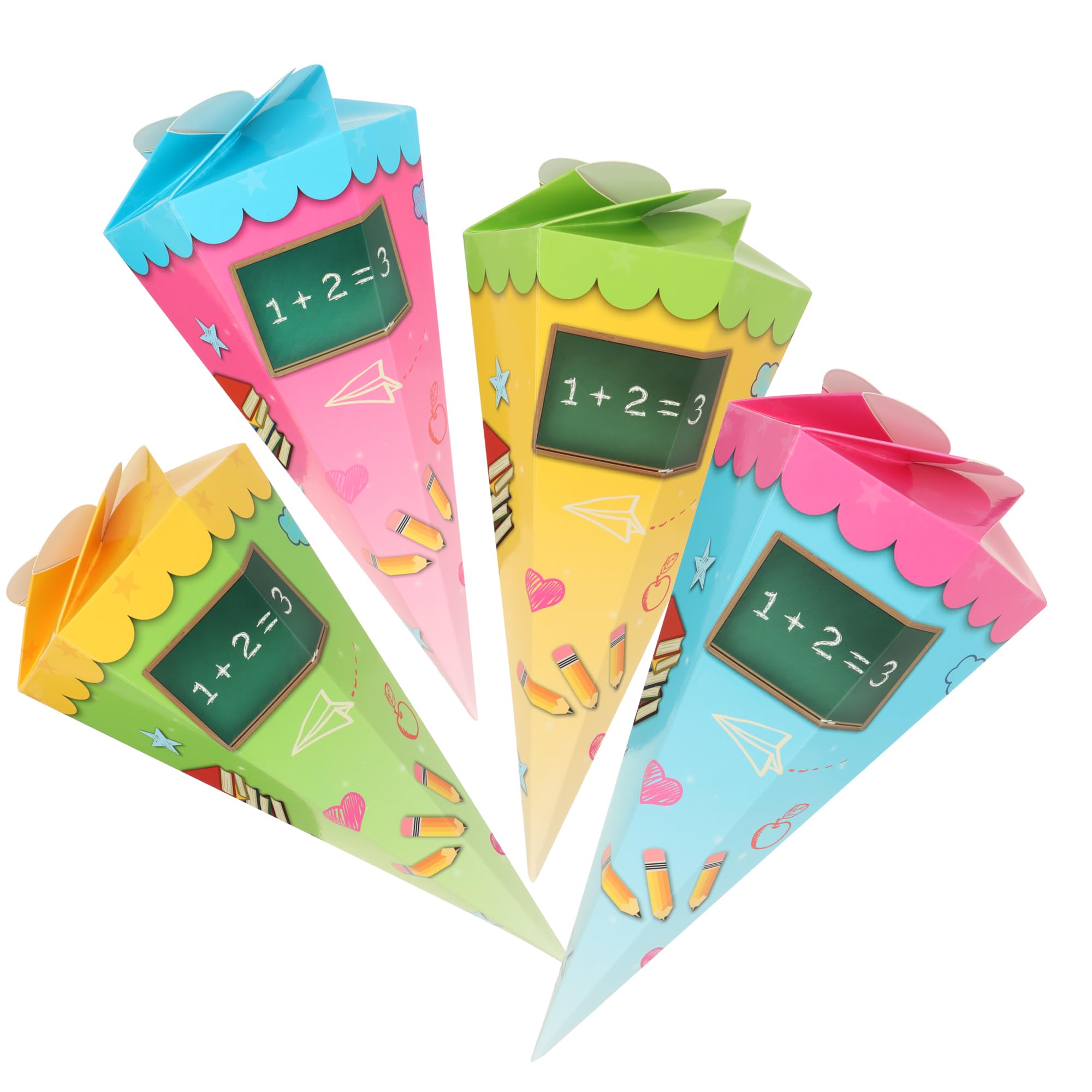 com-four® 4x school bags, cardboard school bags for siblings, foldable sugar bags for school enrollment, gift packaging for school beginners