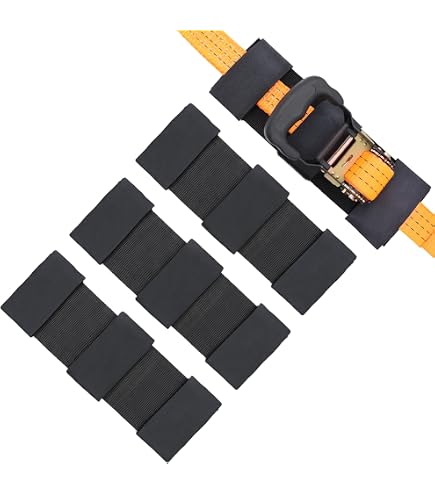 Lot 4 Housses Protection Sangles D'Arrimage 30,5 × 10 Cm – Oxford Résistant Pour Bateaux, Remorques, Jet-Skis, Yachts (Noir)