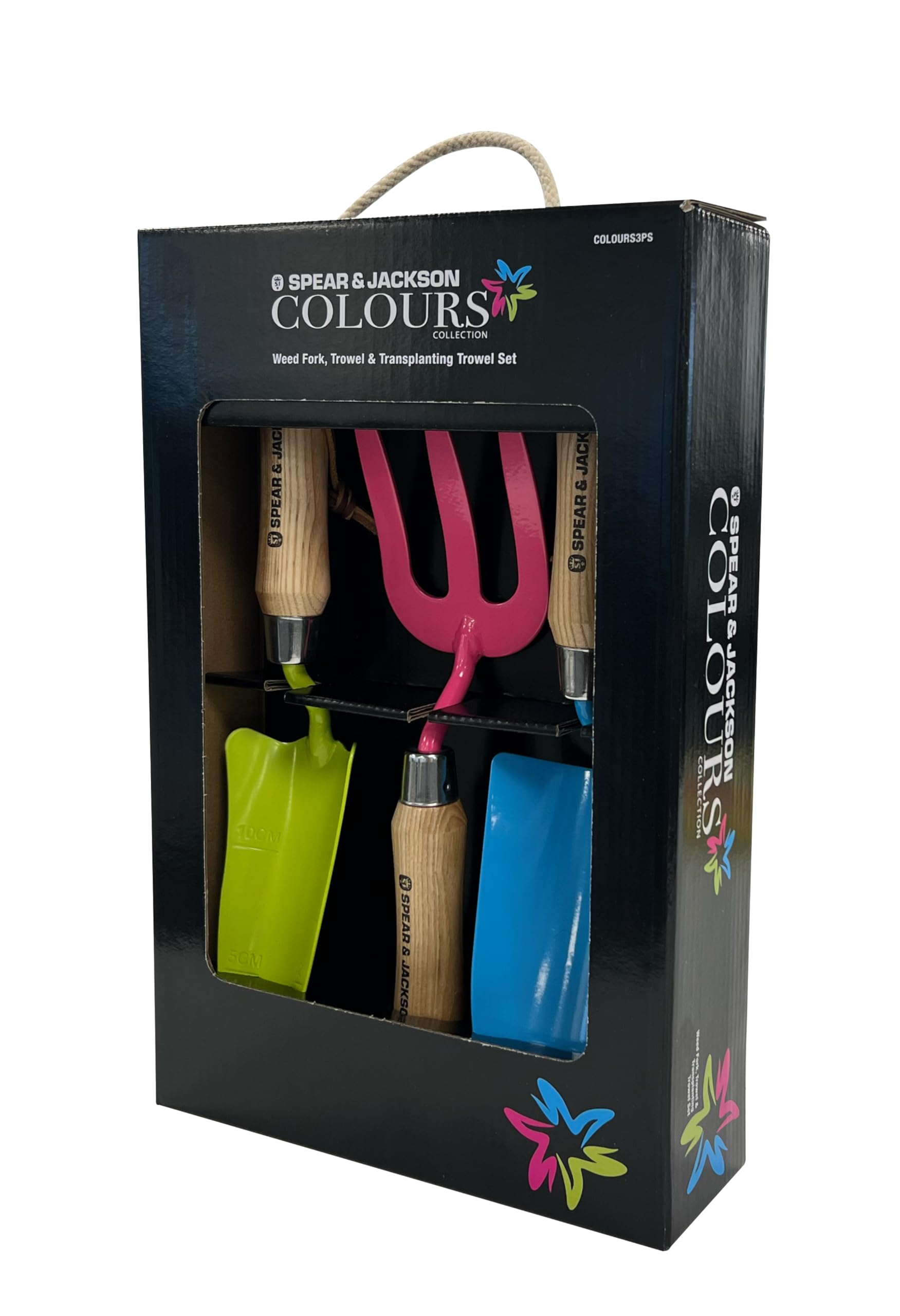 Spear & Jackson COLOURS3PS Colours Hand Trowel, Fork & Transplanter โ image 1