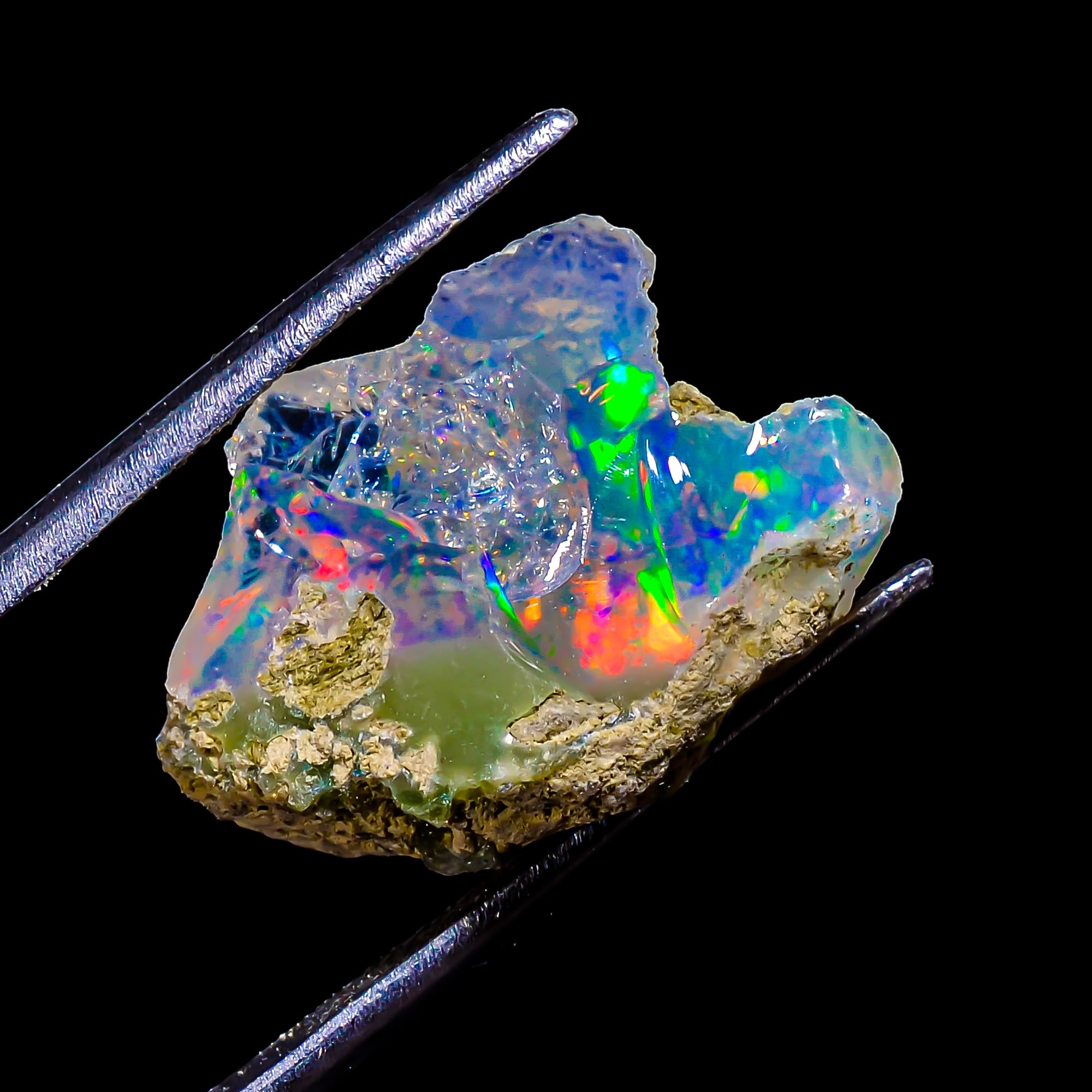 Ethiopian Opal Rough Gemstones Multi Fire Welo Opal Stones for Tumbling & Jewelry Making Supplies Healing Crystals Gems Rocks Loose Gemstones