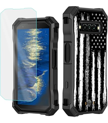 Jackpot Wireless Compatible Con Kyocera DuraForce Pro 3 Con Soporte Magnetico De Vidrio Templado Soporte Listo Para Soporte De Pie Completo Azul - Foto 7