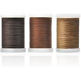 Heavy Duty Upholstery Thread Kit - 3 Spools Durable Bonded Nylon, High-Strength &amp; Fade-Resistant, 218 Yds/Spool for Sewing Machines, Leather, Denim, DIY Crafts | Coffee, Brown, Khaki