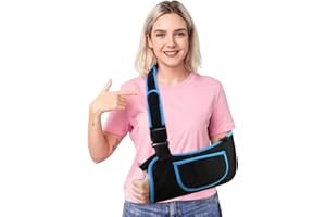 QUIHEAT Arm Sling Shoulder Immobilizer for Men and Women, Adjustable Rotator Cuff Support Brace, Fit Left or Right, Comfortable Medical Slings for Elbow and Wrist Injury, Forearm Fracture, Surgery Recovery