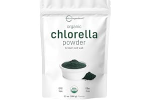Micro Ingredients Organic Chlorella Powder, 20 Ounces | Broken Cell Wall for Complete Absorption | Raw Superfood Supplement, Rich in Protein & Vitamins | Non-GMO, Vegan, Non-Irradiated