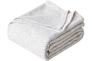 AILEMEI DIRECT Ailemei Chenille Blanket,Sweatshirt Queen Size Blanket,Super Soft Knit Blanket, Velvet Lightweight Breathable Queen Blankets for Bed for Summer,90"x90",White