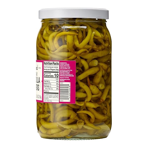 ROLAND FOODS GUINDILLA PEPPERS, SPECIALTY IMPORTED FOOD, 63.4 OUNCE JAR, PACK OF 1