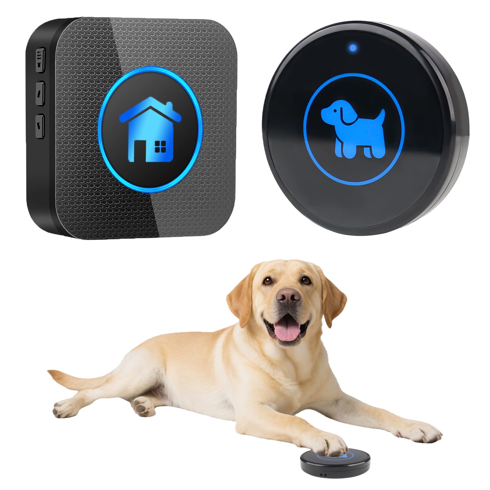 Photo 1 of Cangecit High Sensitivity Dog Door Bell 2026 Version, Dog Doorbells for Potty Training – Dog Bells to Go Outside, 1000Feet Range, Waterproof Button, 55 Melodies & 5 Notification Modes (1 Button)