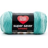 RED HEART E305.3970 Super Saver Ombre Yarn, Spearmint