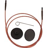 KnitPro Nylon Brown Fixed Cable | 30"/ 76cm (to Make 40"/ 100cm IC Needle)