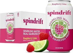 Spindrift Raspberry Lime Sparkling Water, 12 Fl. Oz. Cans (Pack of 8)