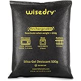 wisedry 2 x 500 Gram [2.2 lbs] Rechargeable Silica Gel Car Dehumidifier, Microwave Fast Reactivated Desiccant Packets Large f