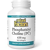Natural Factors - Phosphatidyl Choline (PC) 420mg, Supports Healthy Liver Function, 90 Soft Gels
