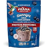 Prana Organic - Overnight Chia & Oat with Protein, Blueberry Muffin | Healthy Breakfast, Rich in Fibre | Non-GMO, Vegan, Kosh