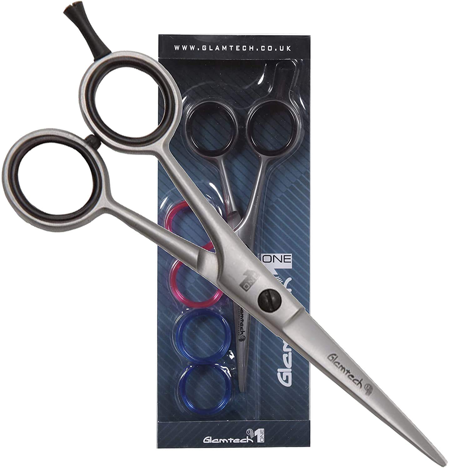 Glamtech One Left Handed Scissors (5.5") - Professional Hair Dressing Scissors for Cutting and Styling