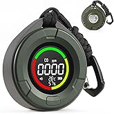 DS-100 Portable Carbon Monoxide Detector for Travel, 140H Standby, CO Detector with Magnetic Back, 3-in-1 CO Monitor with Audible & Visual Alarm for Camping, Hotel, Car & RV