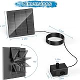 Yzert Solar Fountain 1.8W Glass 8 Nozzles 9.84ft Cable Black view 5
