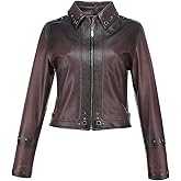 Cuadra Jacket for Women in Genuine Ovine Leather Chocolate