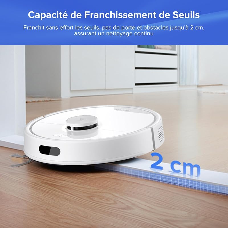 Q7 L5+ Set Aspirateur Robot Laveur avec Station, 8000 Pa