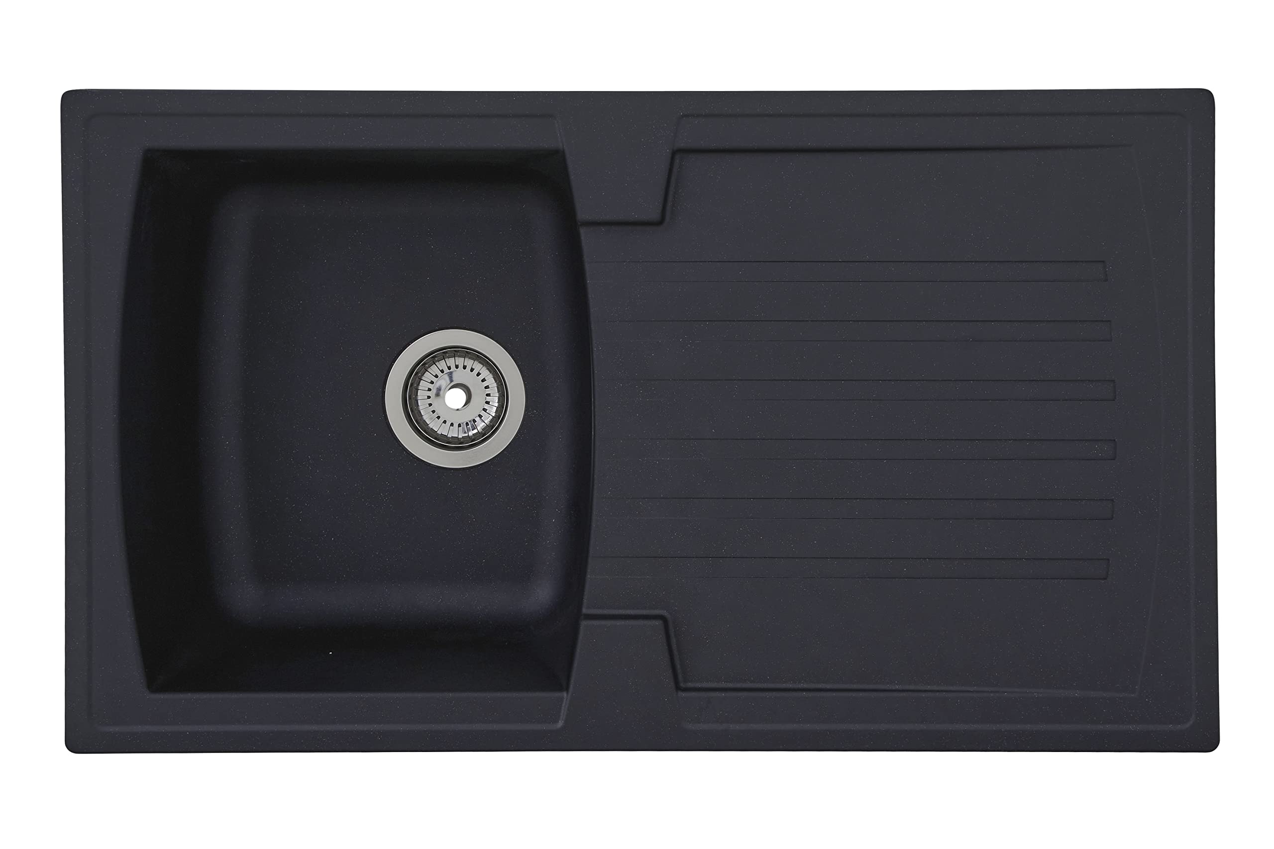 respekta Alineo100 Kitchen Sink, Black, 86 cm