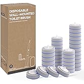 LFBEAR Disposable Toilet Cleaning System - Toilet Brush Kit with 36 High-Performance Refills, Wall Mounted Toilet Brush and Holder for Deep Cleaning Bathroom (36 Refills)