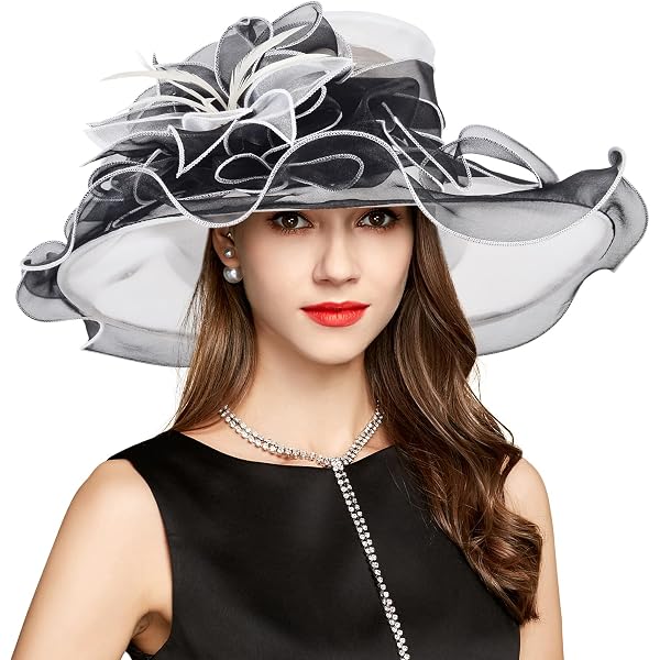 4191 Kentucky Organza Sun Visor Cap For Women Derby Top Hats Flowers Bride Hontri Ken/tucky Derby Hats for Women in Sale, Women main image 4