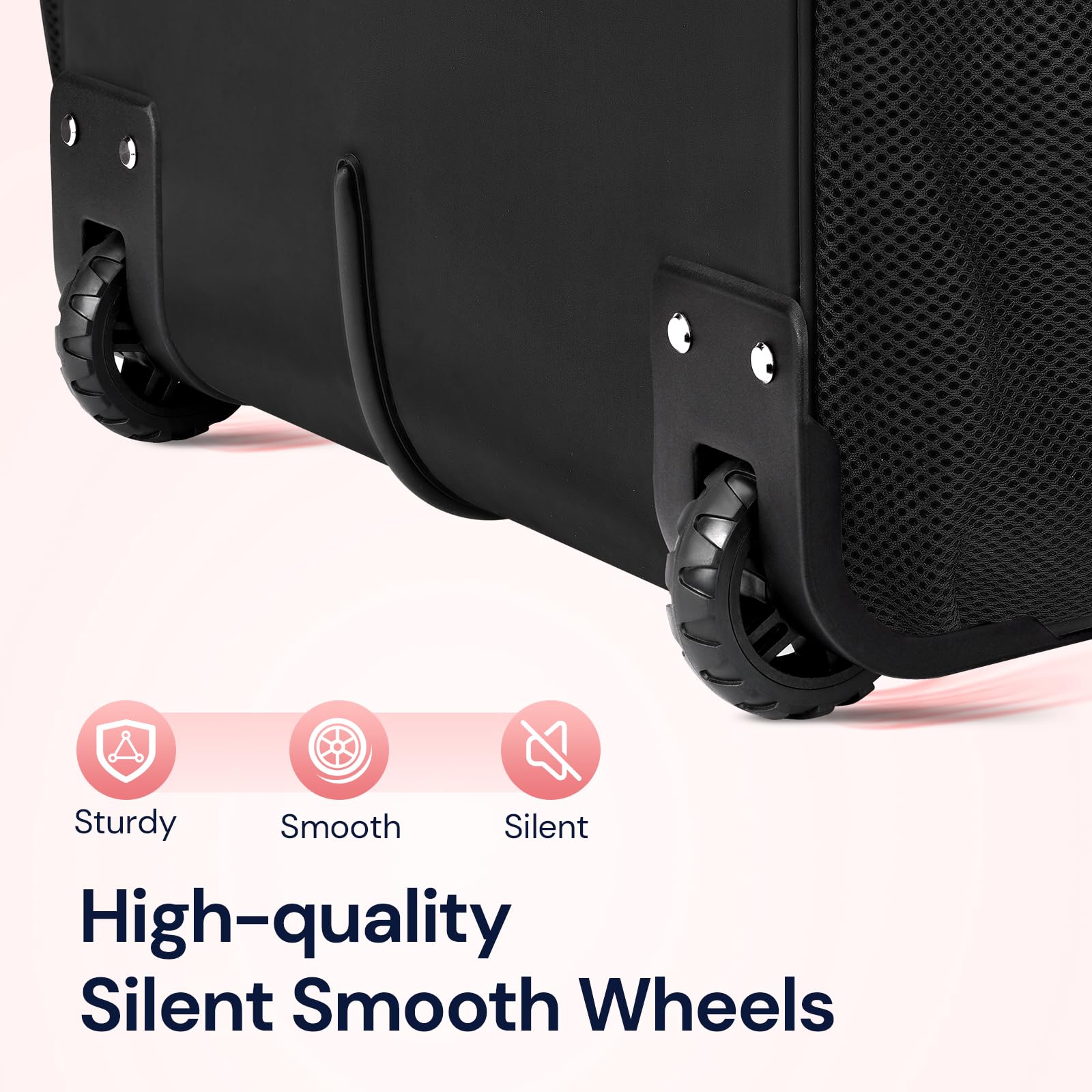 Ytonet Rolling Laptop Bag Women, Rolling Briefcase for Women, 17.3 Inch Laptop Bag with Wheels Rolling Computer Bag Laptop Case for Work Travel College Business Wife Mom Teacher, Black