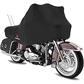 Rosefray 420D Motorcycle Half Cover-Outdoor Waterproof All Weather Protection Lightweight Half Cover,Black XL Size for Most T