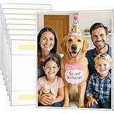 Dimeho 8x10 Floating Picture Frames, Acrylic Clear Photo Frame No Drilling Wall Picture Frames Hanging Frameless Photo Frame with Tape for Photos Poster Home School Office Set of 8 pack