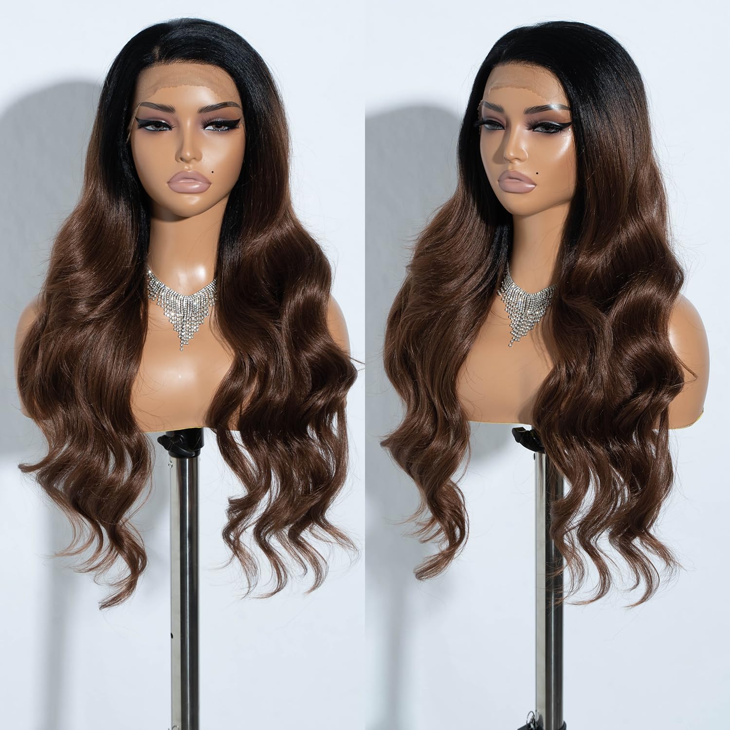 Joedir 13X4 Lace Front Wig Free Parting Lace Frontal Wigs With Baby Hair Pre Plucked Synthetic Wig Natural Looking Body Wave Wigs for Women 30 Inch Glueless Lace Front Wigs