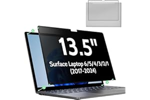 MAO YEYE Nano 13.5 Inch Privacy Screen for Microsoft Surface Laptop 6/5/4/3/2/1, Removable Film Anti-Spy Filter Black Security Protector, Anti Glare Blue Light Shield Matte Screen Guard