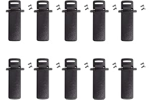 Caroo UV-5R Replacement Belt Clip for Baofeng UV-5RA UV-5RB UV-5RC 5RD 5RE 5RE+ Two Way Radio Walkie Talkie Back Clip,10 Pack