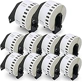 BETCKEY - Compatible Continuous Labels Replacement for Brother DK-2225 (1.4 in x 100 ft), Use with Brother QL Label Printers [10 Rolls]