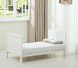 mcc direct Wooden Baby Cot Toddler Bed with Aloe Vera Mattress - White view 3