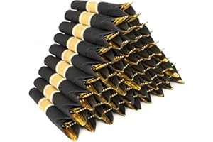 50 Pack Pre Rolled Napkins with Rose Gold Plastic Cutlery Set, Disposable Rose Goldware Includes: 50 Knives, Forks, Spoons,Bl