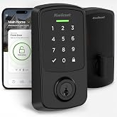 Kwikset Aura Reach Smart Lock Matter Over Thread and Bluetooth Enabled Keyless Entry Door Lock Deadbolt, BHMA Certified, Proximity Wakeup, Geofence Auto-Unlock Matte Black