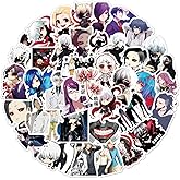 Tokyo Anime Ghoul Stickers Manga Character Decals for Kid Teen Adult 50PCS | Waterproof Vinyl Tokyo Anime Ghoul Sticker for Water Bottle Laptop Skateboard Journal Phone Cool Gifts Decal Party Supplies
