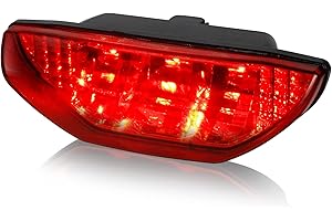 QUASCO Red LED Tail Light ATV Motorcycle Taillight Brake Lamp Compatible with Honda TRX 250 300 400EX TRX400X 500 700
