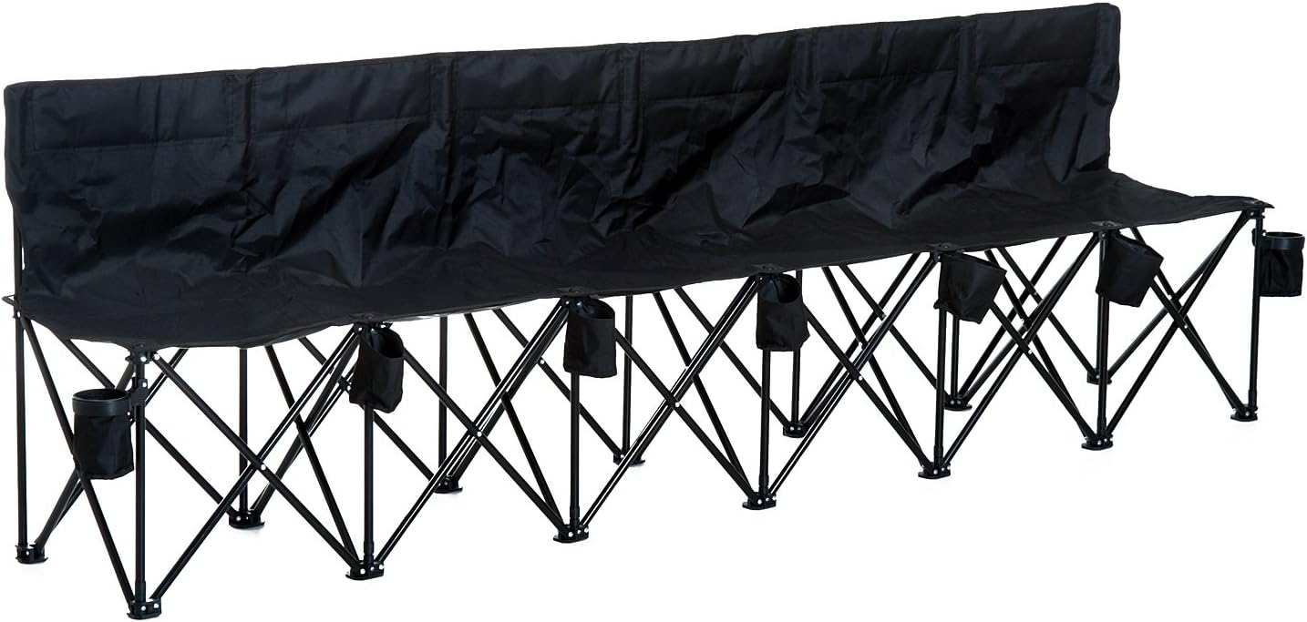 Outsunny 2-Sitzer Gartenbank Klappbar - 220kg Belastbar Mit Mesh Bezug 108x65x73cm