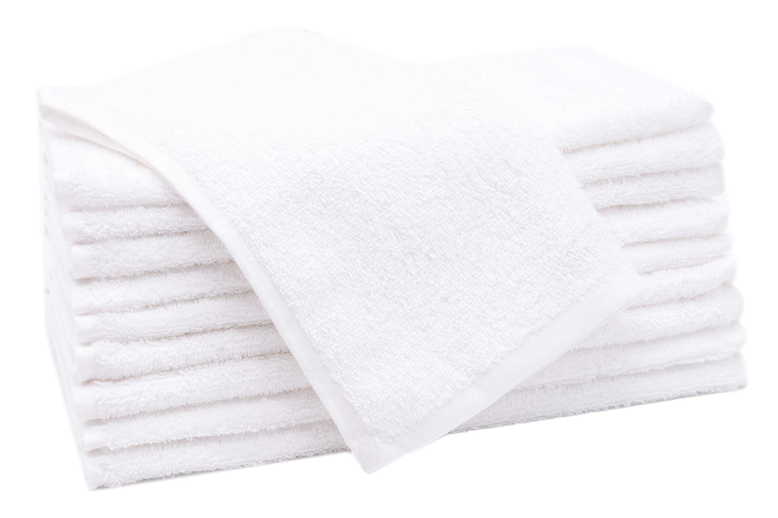 ZOLLNER Set of 10 guest towels, 30x50 cm, white, cotton