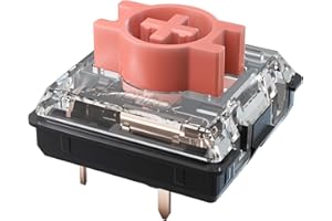 Keychron Low Profile Silent Red Switches – 110 PCS Pre-Lubed Linear Mechanical Keyboard Switch Set, 40gf Actuation Force, Hot-Swappable, SMD-LED Compatible, Dustproof Wall, Soft Rebound