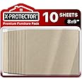 Felt Furniture Pads X-PROTECTOR 10 PCS - Premium 8” x 6” x 1/5” Heavy Duty Beige Felt Sheets! Cut Large Furniture Pads to The Size You Need - The Best Felt Floor Protectors for Any Hard Floor!