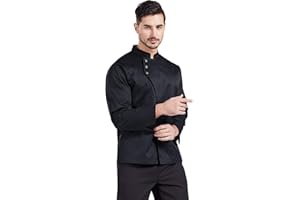 Nanxson Unisex Chef Coat Men's Long Sleeve Chef Jacket Restaurant Kitchen Cooking Chef Uniform CFM0057