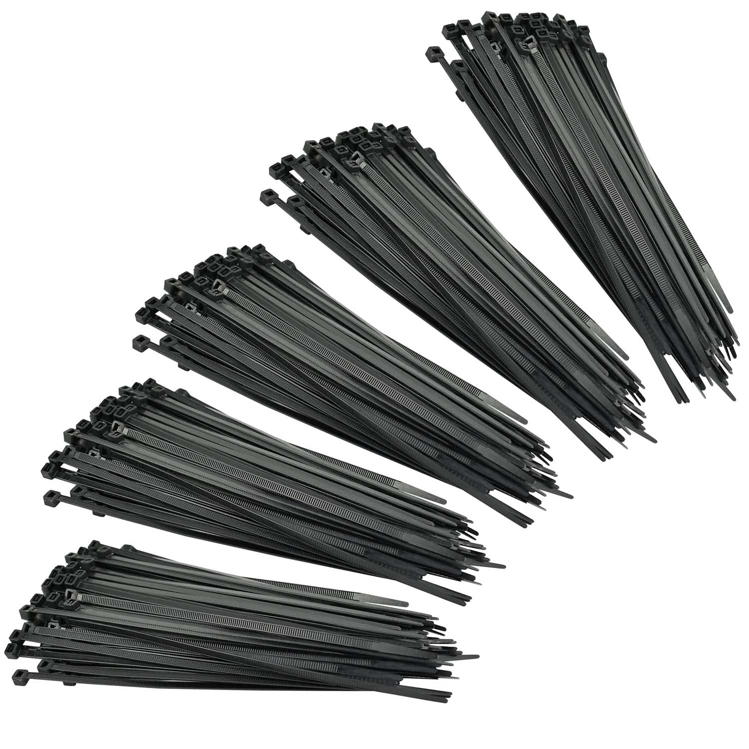 Arctic Hayes Heavy Duty Cable Ties, 200mm x 2.5mm, Self-Locking, UV Stable, Durable Zip Ties for Indoor and Outdoor Use, Retail, Office, Garage, Workshop, Home, Garden, DIY - 500 Pieces, Black