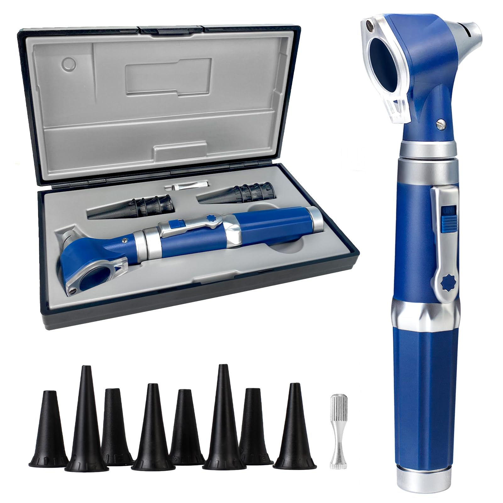 SCIAN Otoscope - Ear Infection Detector Otoscopes and Pocket Ear Scope - Otoscopes with Light Includes Hard Plastic Case - Suitable for Adults, Doctors - Available in Multiple Colors (Blue)