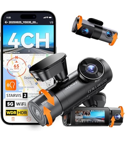 Razo Dc4000ra Daction 360d 3 Channel 360 Degree Dash Cam - View #12