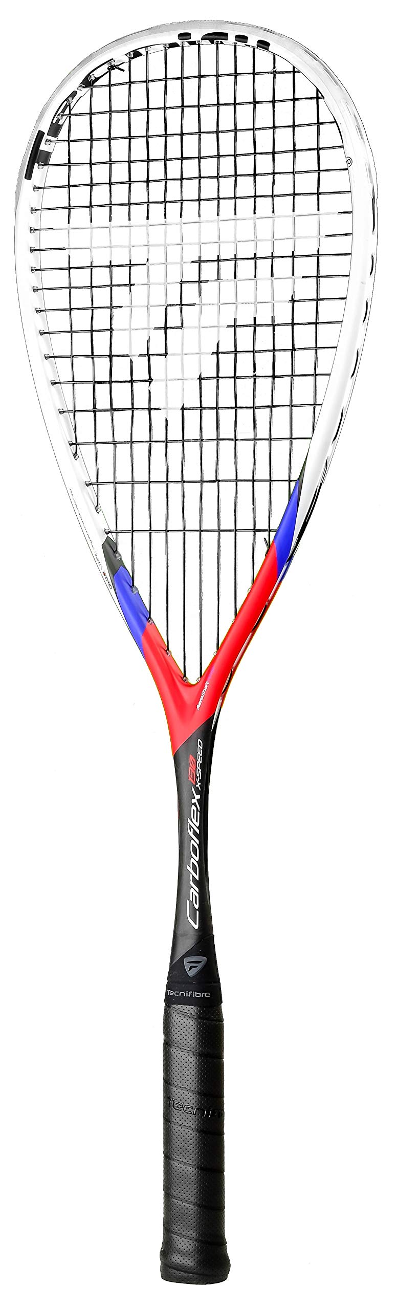 Tecnifibre CARBOFLEX 130 X-Speed Unisex Adult Squash Racquet, Multi-Colour, Single